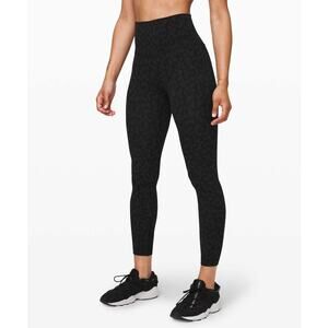 Lululemon Black + Grey Formation Camo Deep Coal Multi Align 25" Pant II Size 2